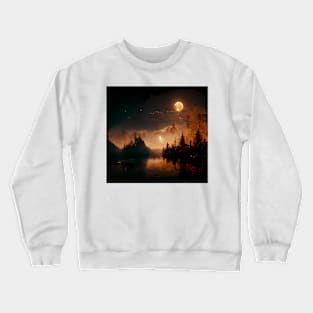 Moonlit forest #3 Crewneck Sweatshirt